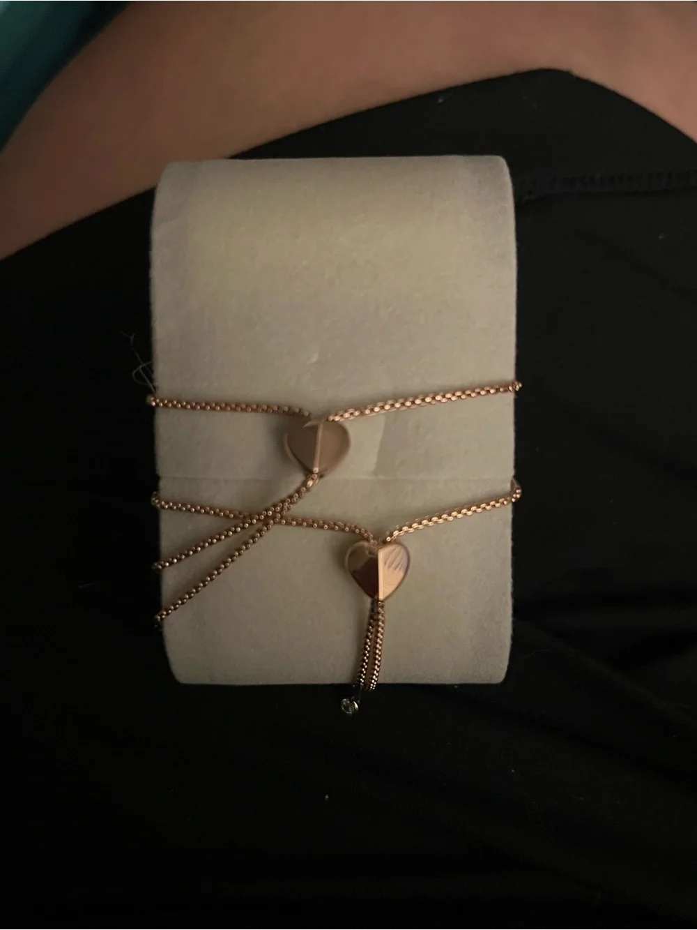 Kate Spade Rose Gold Crystal Tennis Bracelet and Spade Charm Bracelet Set